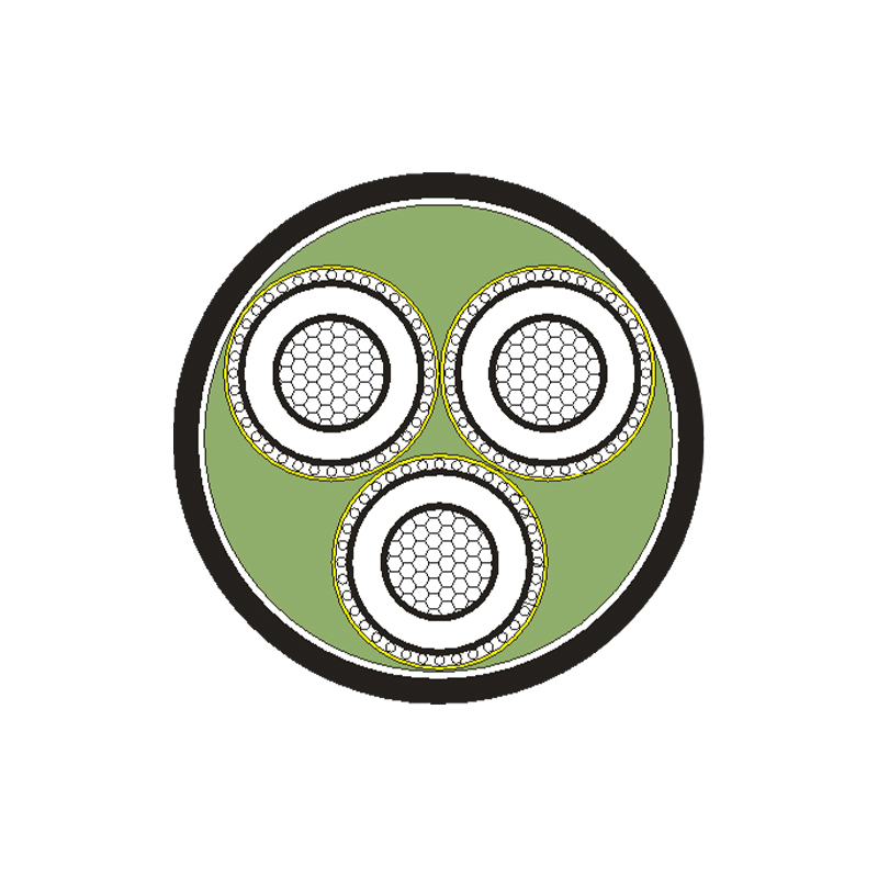 XLPE izolovaný napájecí kabel pro jmenovité napětí 3,6/6kV -26/35kV