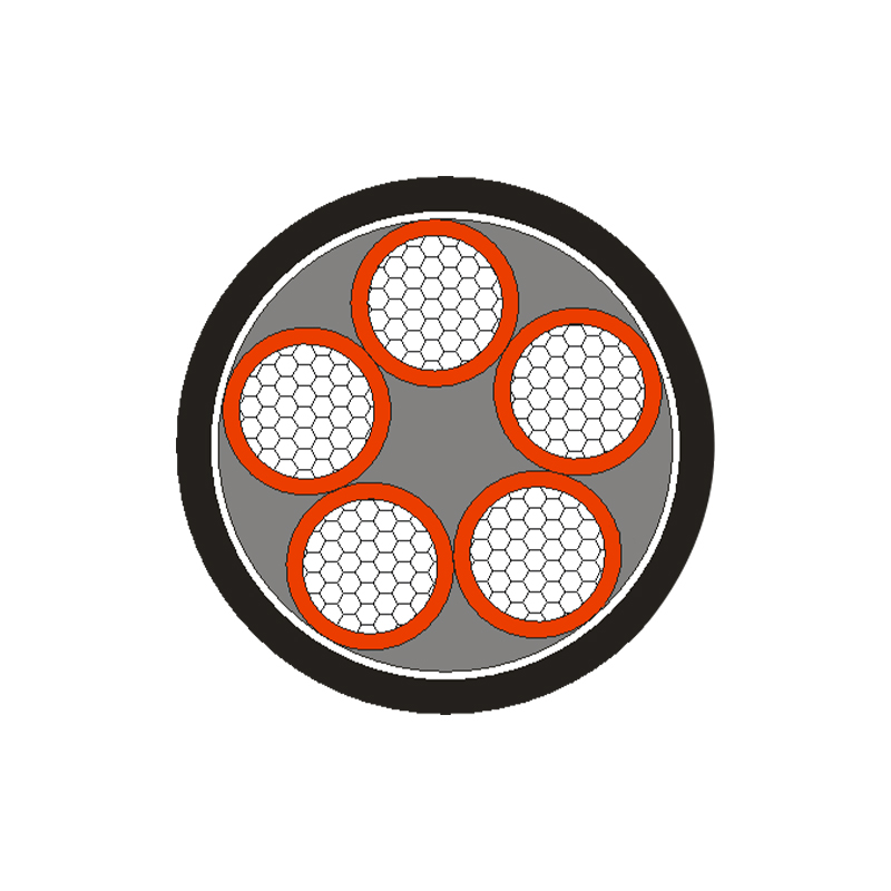 XLPE/PVC izolovaný napájecí kabel pro jmenovité napětí 0,6/1kV