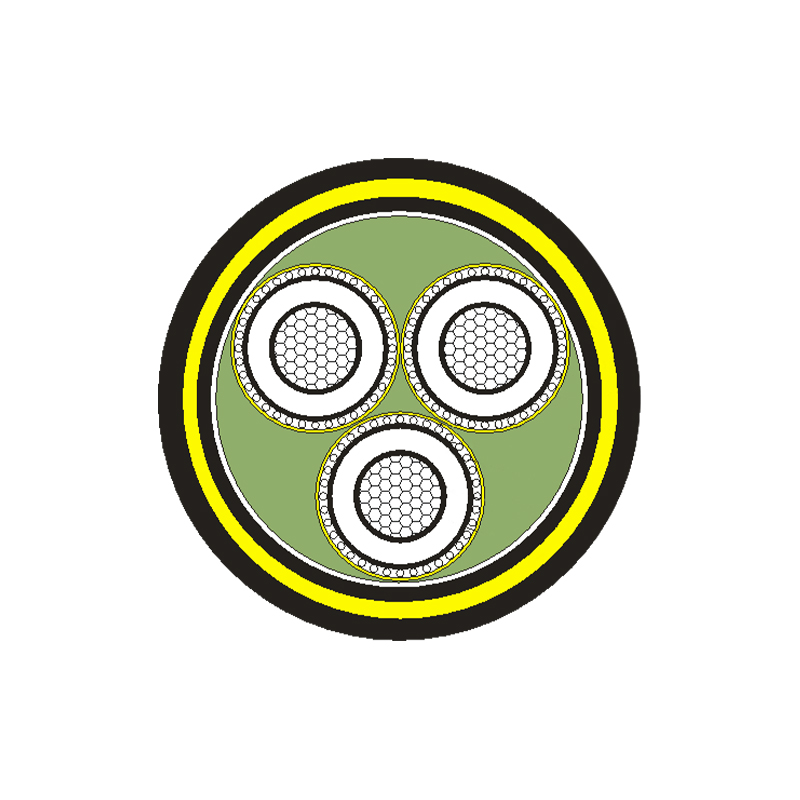 XLPE izolovaný napájecí kabel pro jmenovité napětí 3,6/6kV -26/35kV