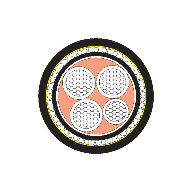 XLPE/PVC izolovaný napájecí kabel pro jmenovité napětí 0,6/1kV
